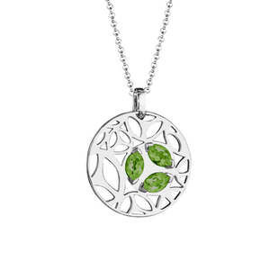 Di Modolo Green Quartz Ricamo Pendant in Plated Rhodium MSRP 650